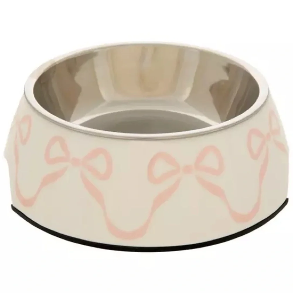 Pink Bow Stainless Steel Bowl